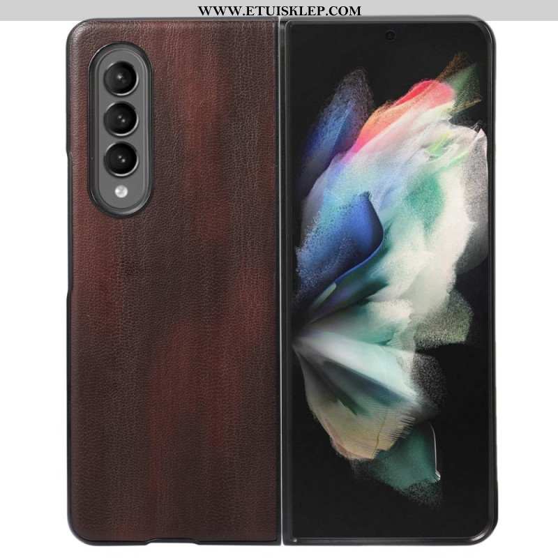 Etui do Samsung Galaxy Z Fold 4 Sztuczna Postarzana Skóra